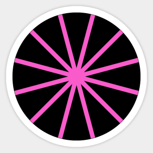 Pink and Black Kaleidoscope Style Mandala Sticker